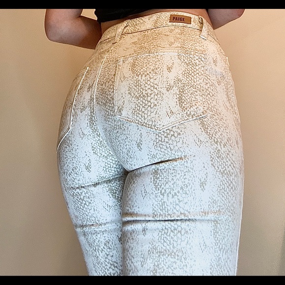 Paige denim snakeskin skinny jeans - Picture 2 of 5